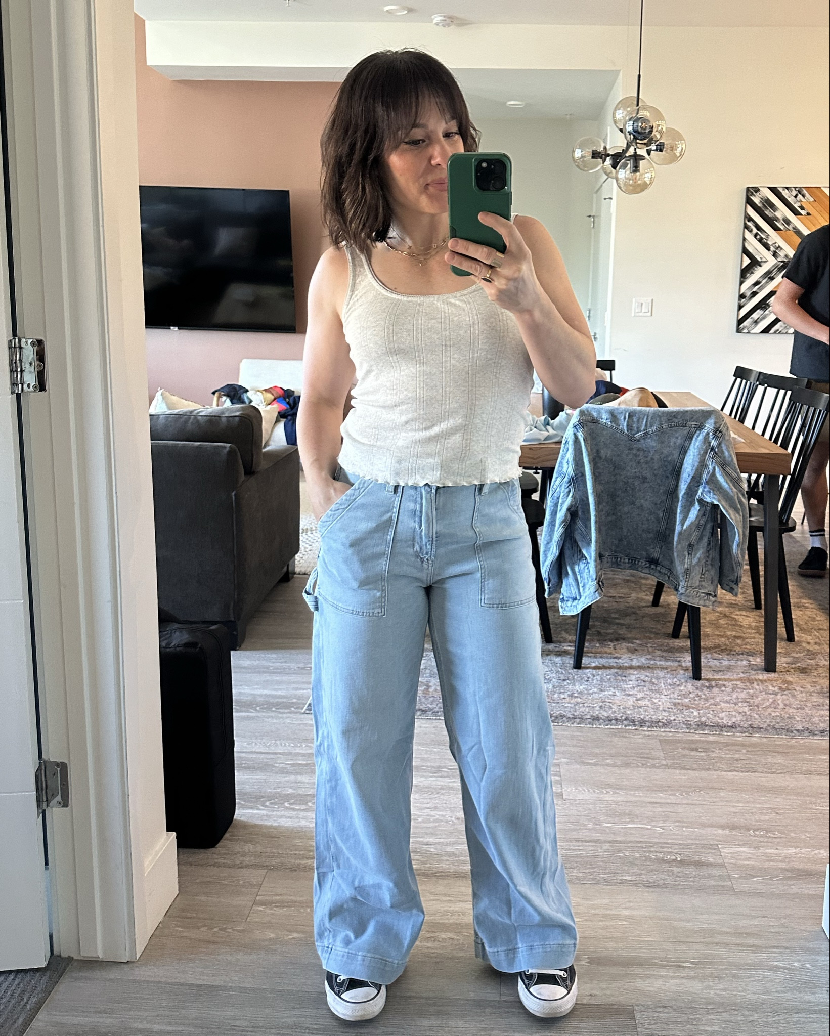 LOVE THESE PANTS and they are 40% off! Size down though! They run big. 

These are a size 2 short and I’m normally a 4 or a 6  