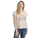Jessica Simpson Women's Sawyer Petal Short Sleeve Graphic Tee Shirt, Cali Desert-Peachskin Ground, S | Amazon (US)