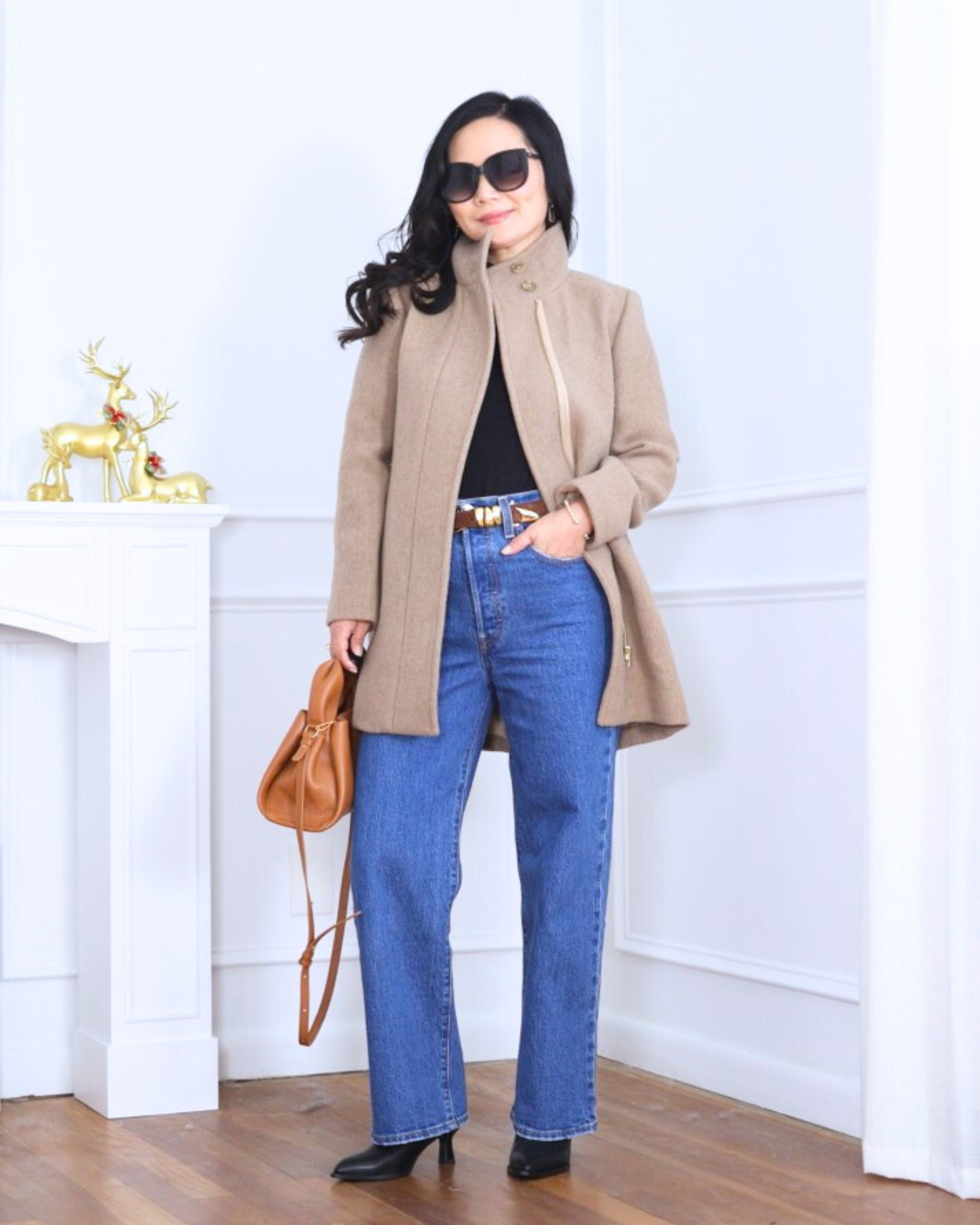 City coat from J.Crew Factory layered over a black turtleneck with classic Levi’s jeans—simple, polished, and perfect for days when you want to look sharp without overthinking it. I’m 5’2, wearing size XS.

#LTKOver40 #LTKPetite #LTKootd