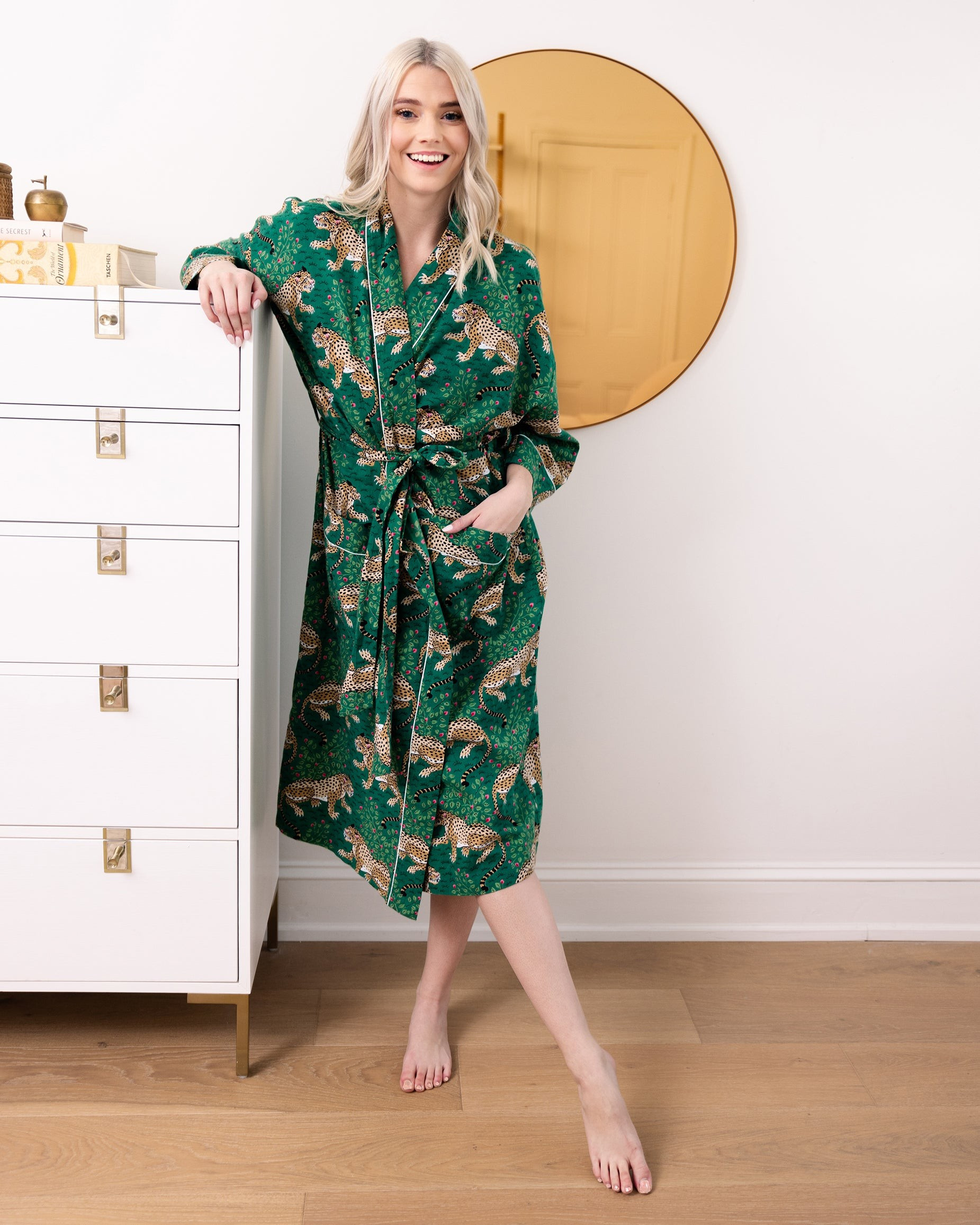 Bagheera - Flannel All Gender Robe - Forest | Printfresh