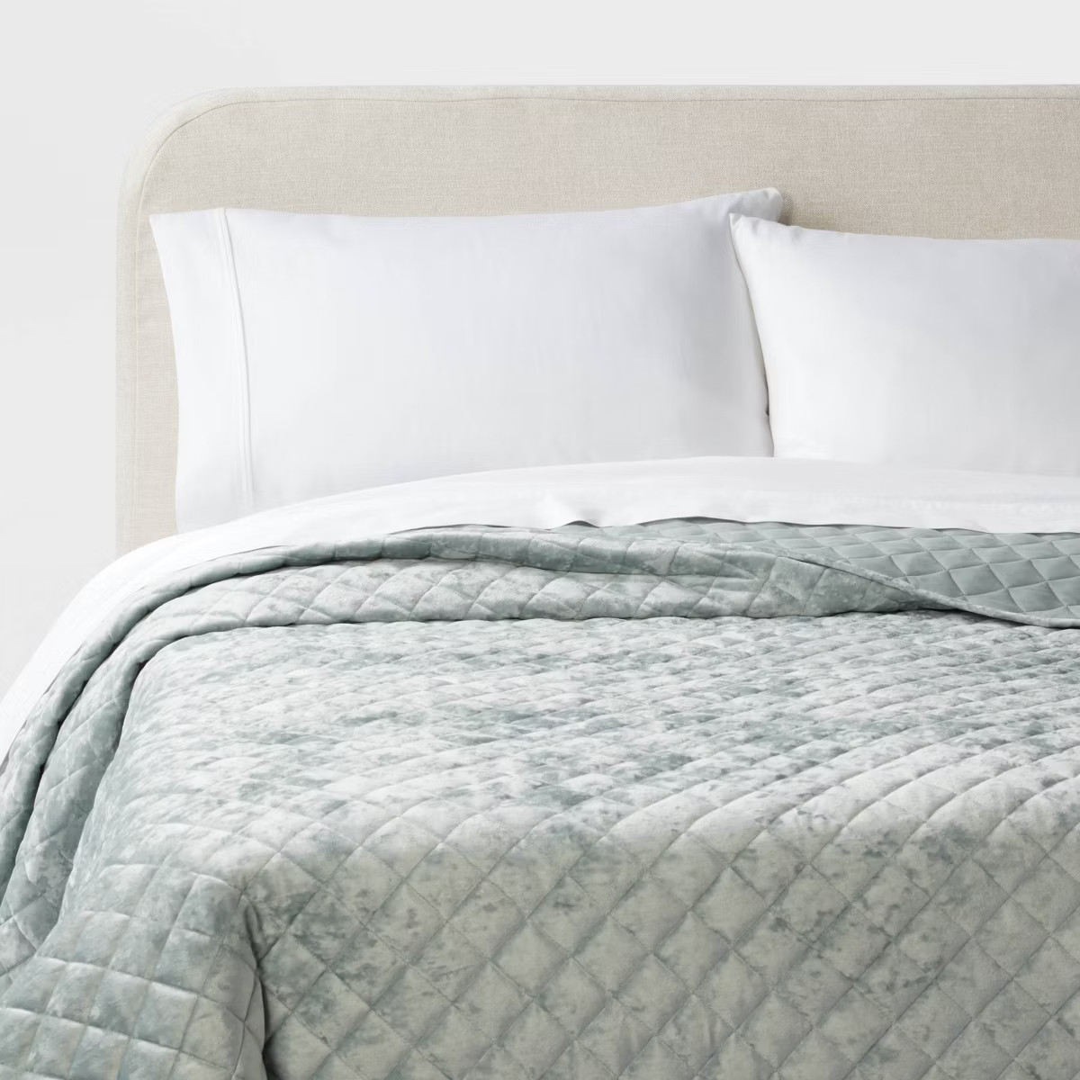 Luxe Diamond Stitch Velvet Quilt - Threshold™ | Target