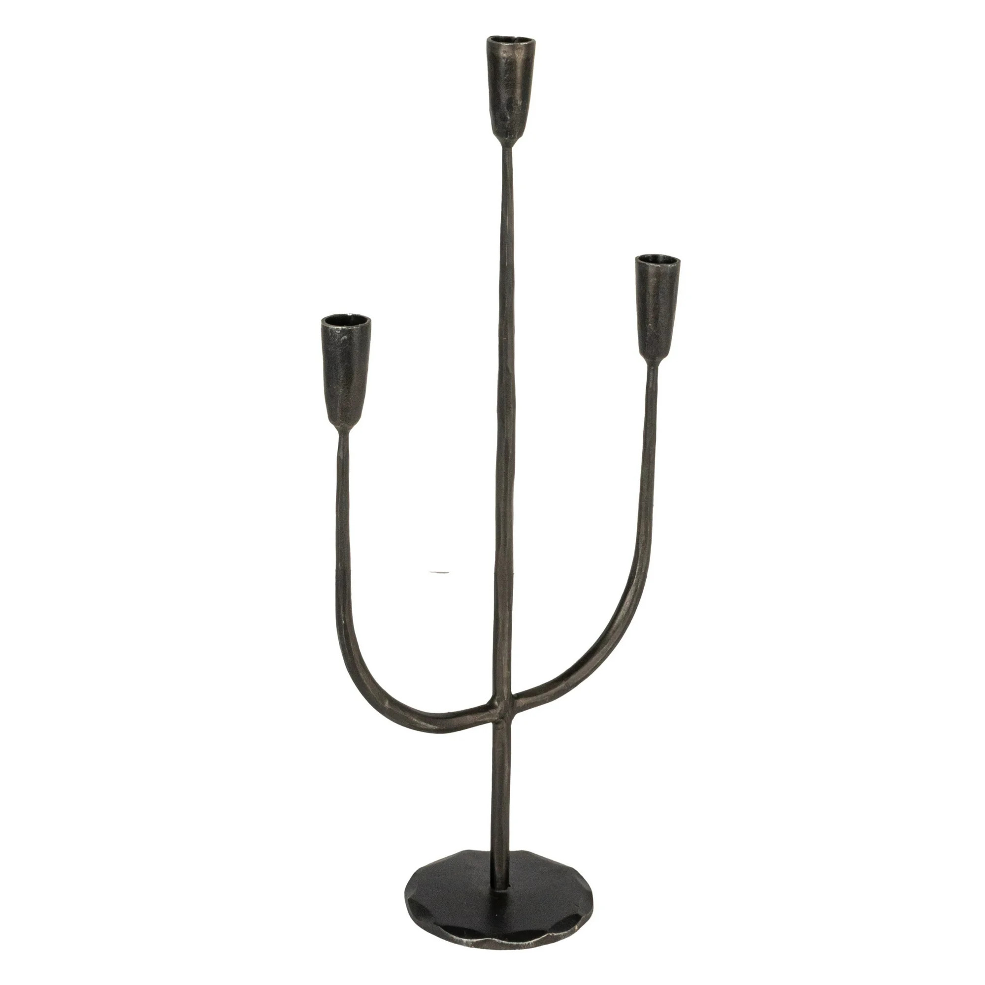 Creative Co-Op Hand-Forged Metal Candelabra, Antique Black Finish - Walmart.com | Walmart (US)