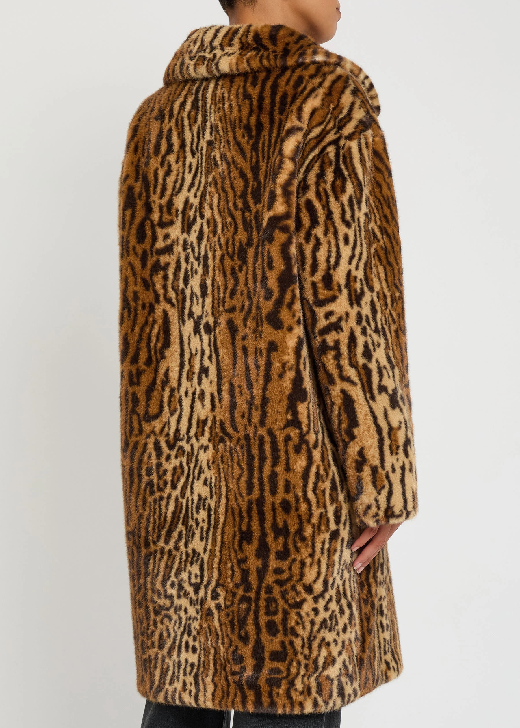 Camille Cocoon leopard-print faux fur coat | Harvey Nichols