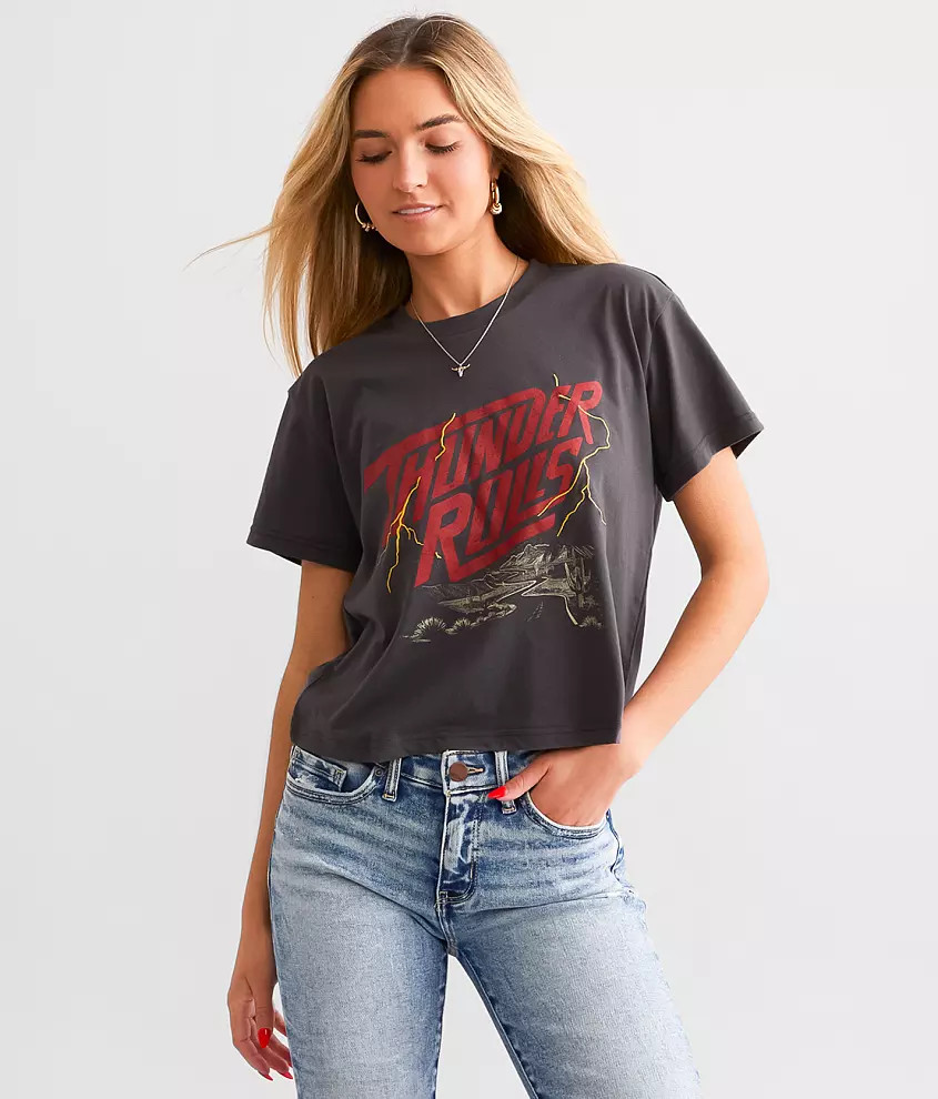 Thunder Rolls Cropped T-Shirt | Buckle