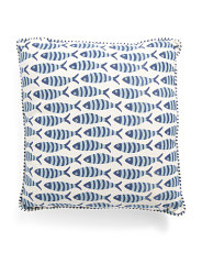 20x20 Fish Patterned Decorative Pillow | Marshalls