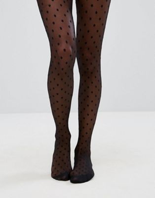 ASOS DESIGN medium polka dot black tights | ASOS (Global)