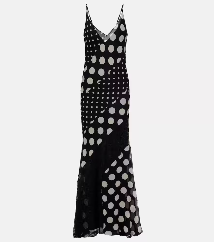Nina Ricci Polka-dot silk maxi dress | Mytheresa (US/CA)