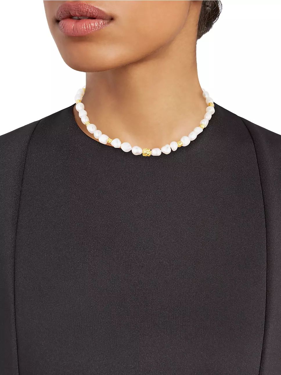 Alaine 24K Gold-Plated & Freshwater Pearl Necklace | Saks Fifth Avenue