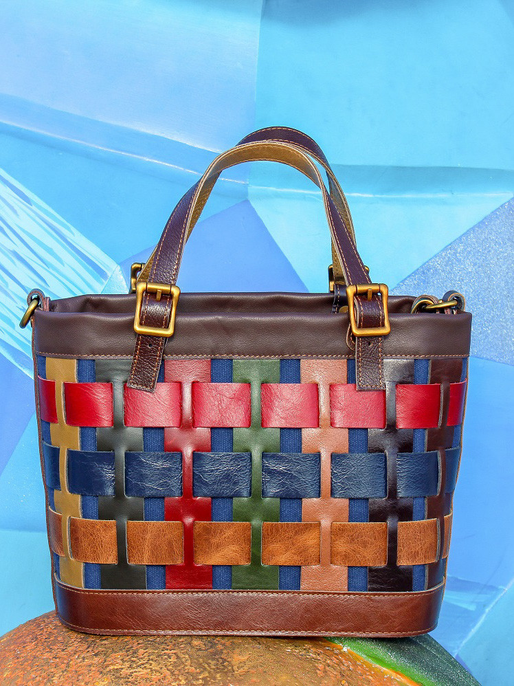 My leather basket bag is back in stock and only $70! 

 