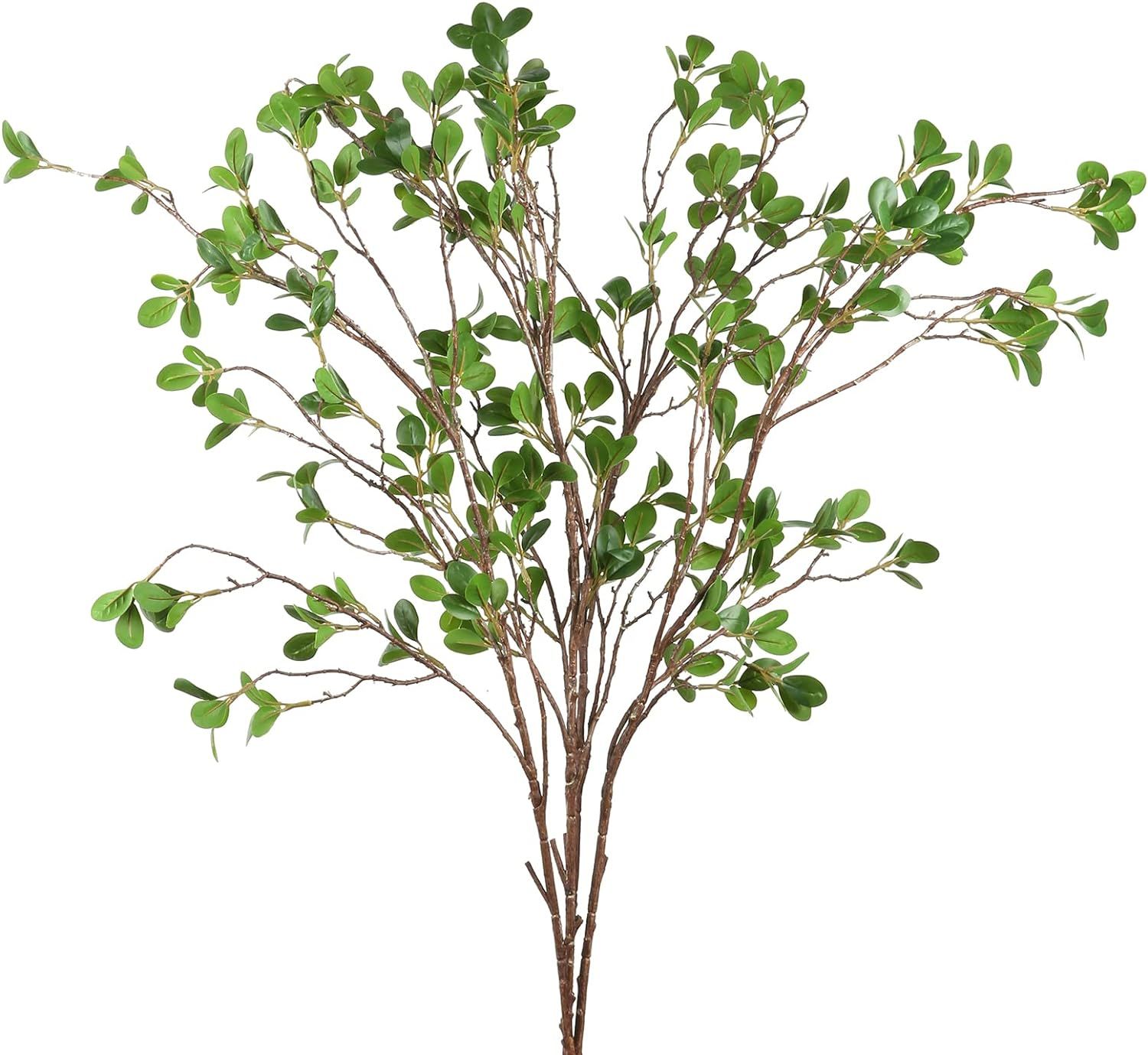 EDIMENS 4 Packs 41.7 Inch Artificial Ficus Branches Faux Stems Eucalyptus Branches Faux Leaf Spra... | Amazon (US)