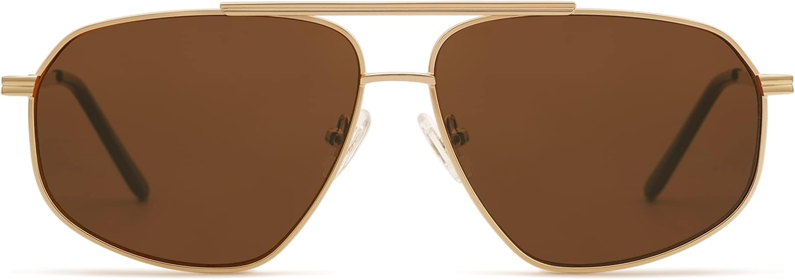 SOJOS Classic Retro Hexagonal Aviator Sunglasses for Women Men Vintage Polygon Sunnies SJ1200 | Amazon (US)