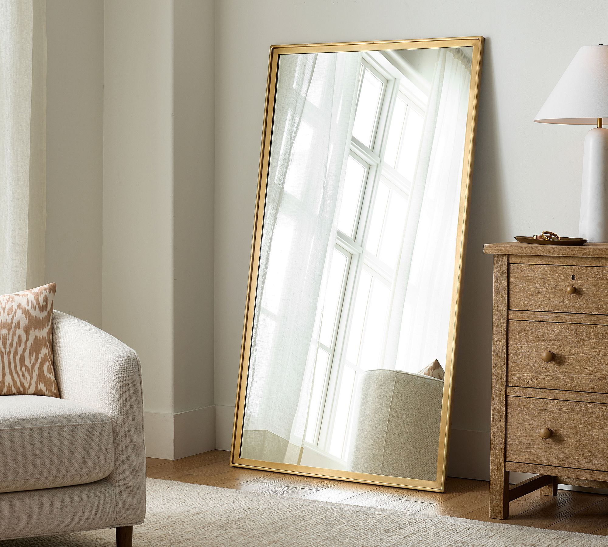 Stowe Wide Profile Rectangle Mirror | Pottery Barn (US)