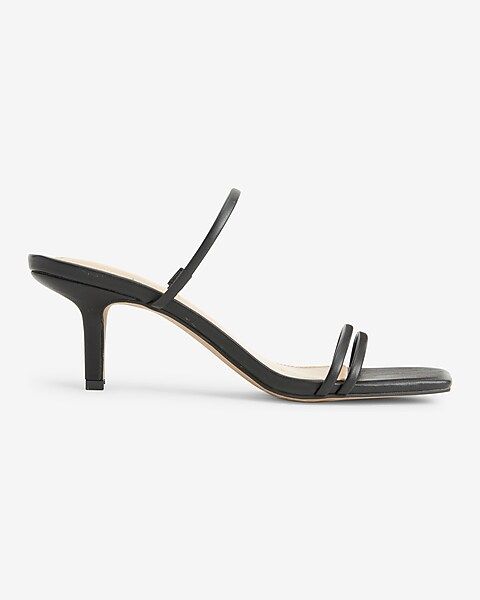 Thin Strap Square Toe Heeled Sandals | Express