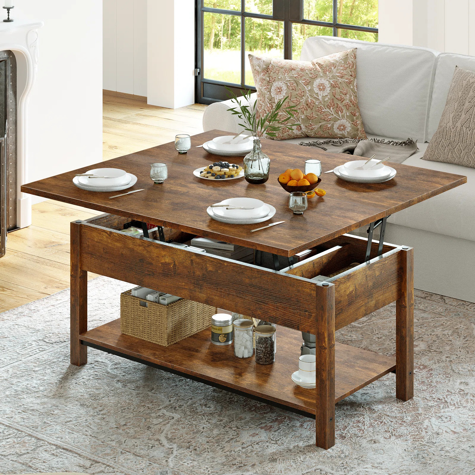 Torron 4-in-1 Multi-Fuction Lift Top Coffee Table with Storage | Wayfair North America