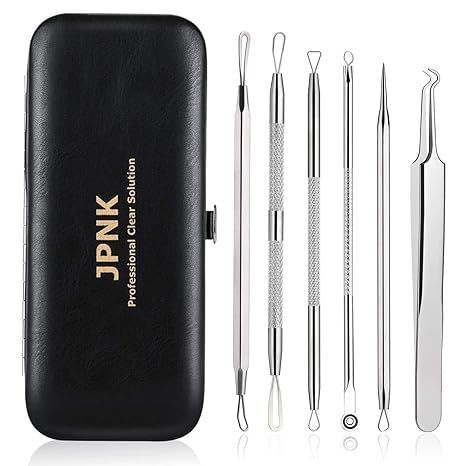 JPNK 6 PCS Blackhead Remover Comedones Extractor Acne Removal Kit for Blemish, Whitehead Popping,... | Amazon (US)