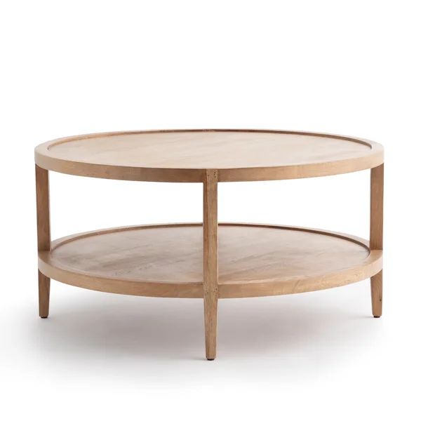 Leighton Solid Wood 4-Legs Coffee Table with Storage | Wayfair North America