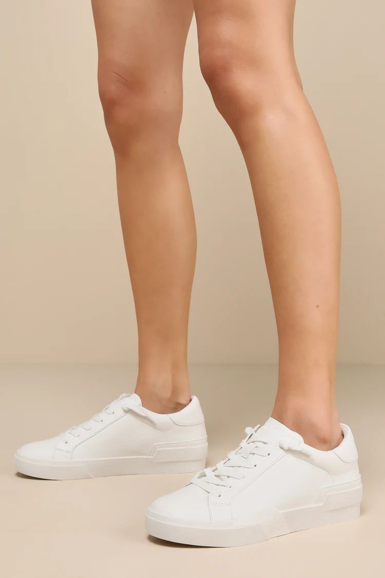 Helix White Lace-Up Sneakers | Lulus