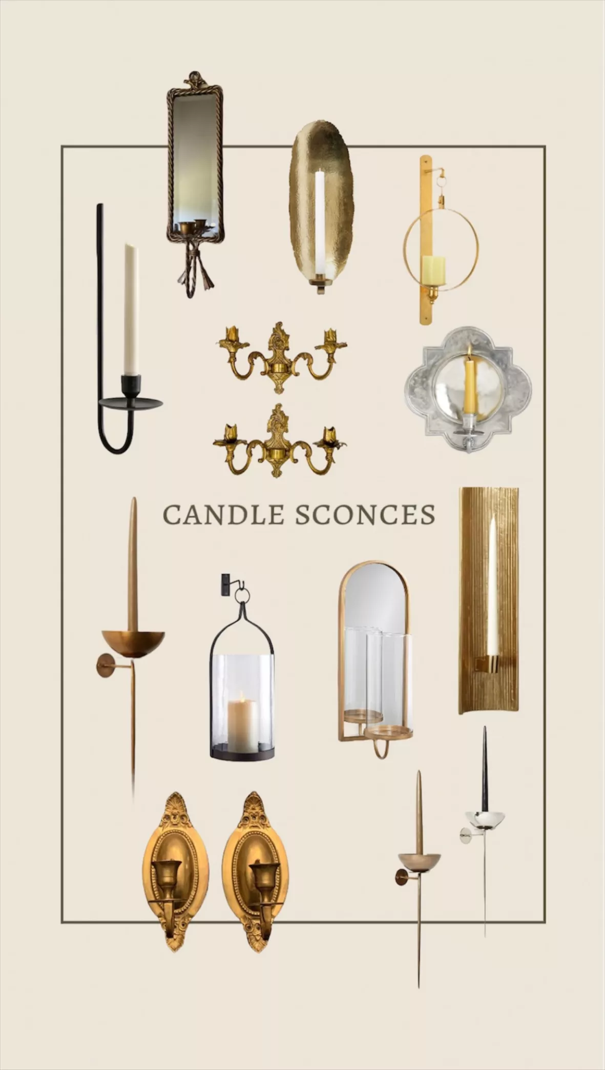 Vela Aged Brass Wall Sconce Candle … curated on LTK