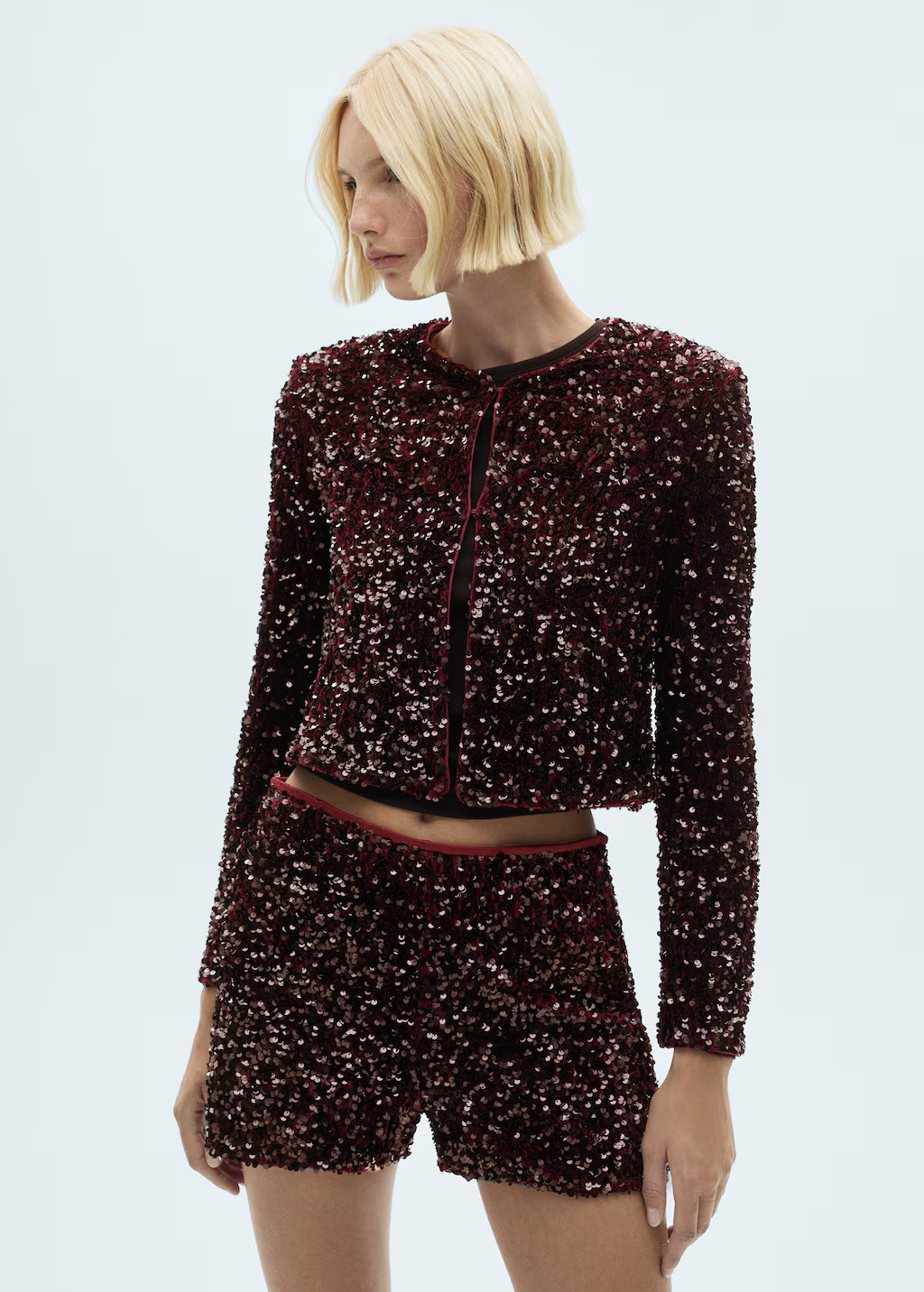 Sequin shorts - Women | MANGO USA | Mango (US/MX/AU)