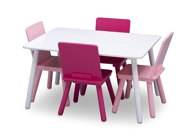 Delta Children Kids Table and Chair Set (4 Chairs Included) - Ideal for Arts & Crafts, Snack Time... | Amazon (US)