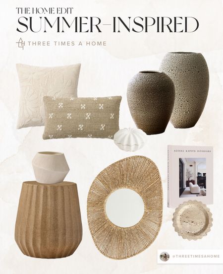 Summer inspired home finds. Textured, organic elements for your home 

#LTKhome #LTKSeasonal
