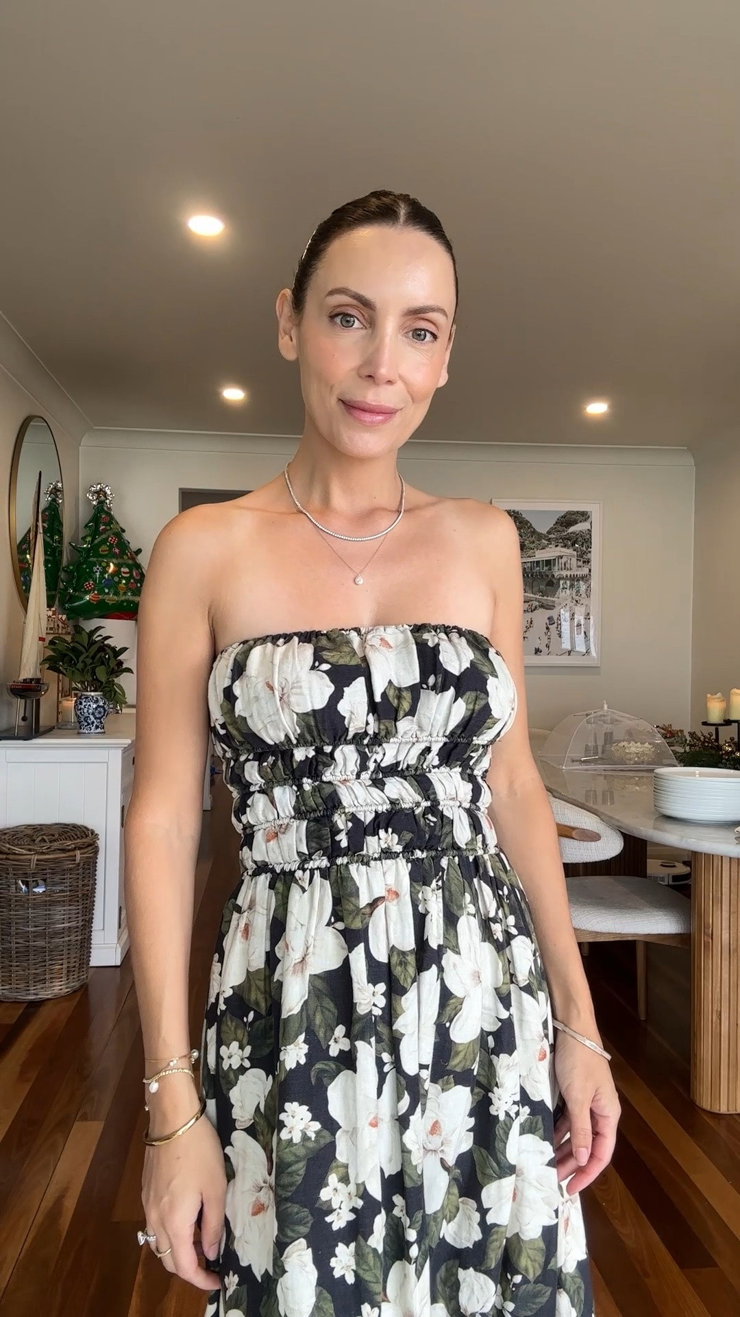 Strapless floral maxi dress for a NYD barbecue 

#LTKaustralia #LTKsummer