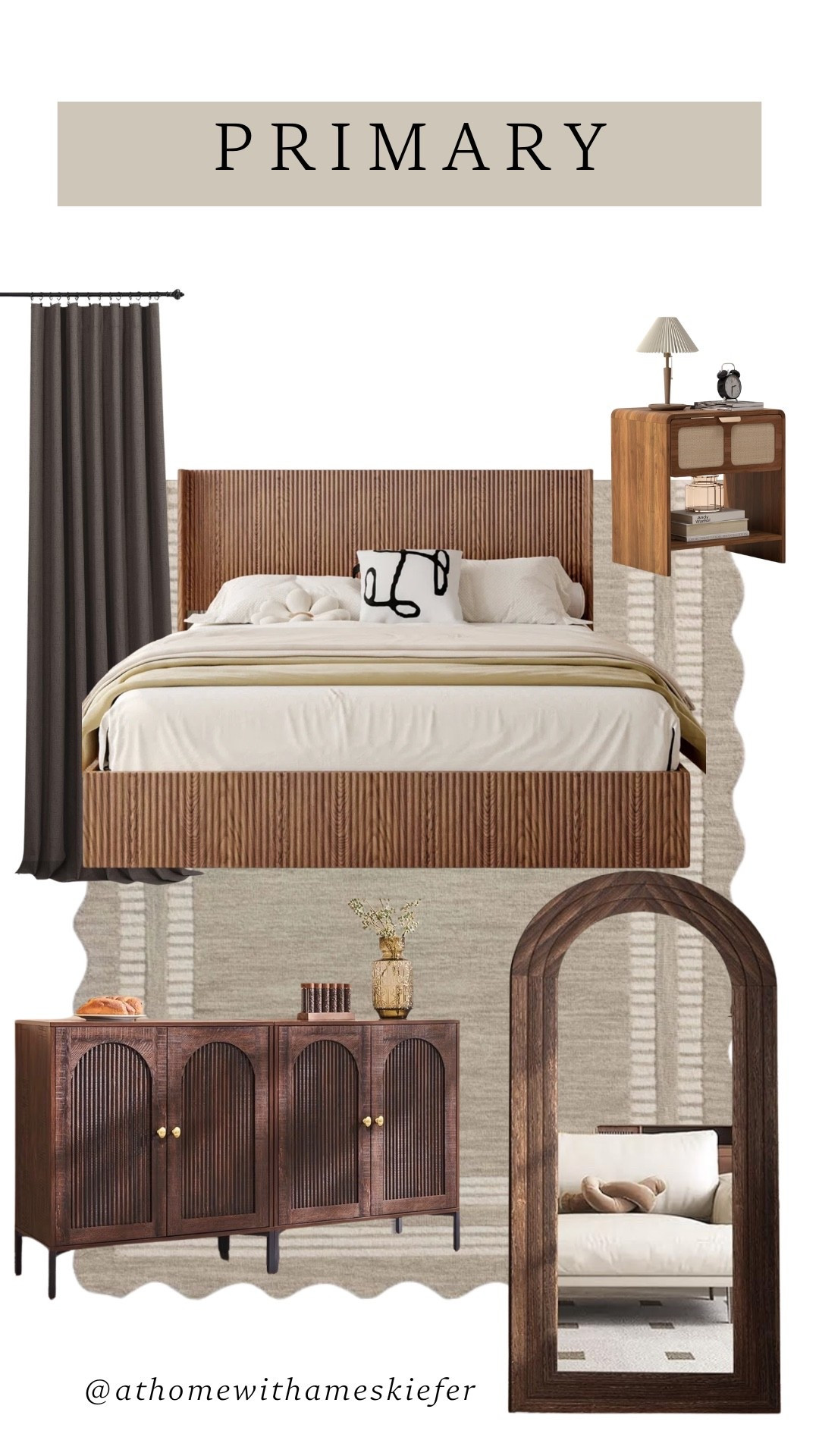 Primary bedroom decor | walnut wood tones | fluted wood bedroom inspo

#LTKHome