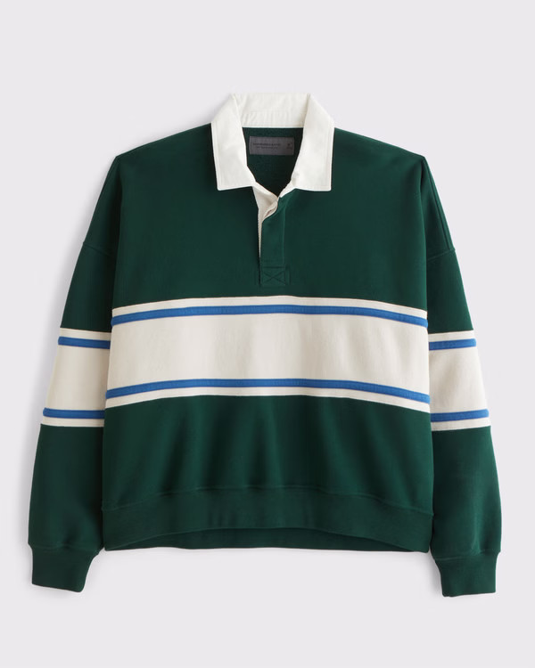 Cropped Essential Rugby Polo Sweatshirt | Abercrombie & Fitch (US)