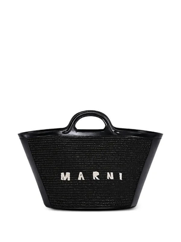 Tropicalia small bag in leather and raffia-effect fabric | Farfetch Global