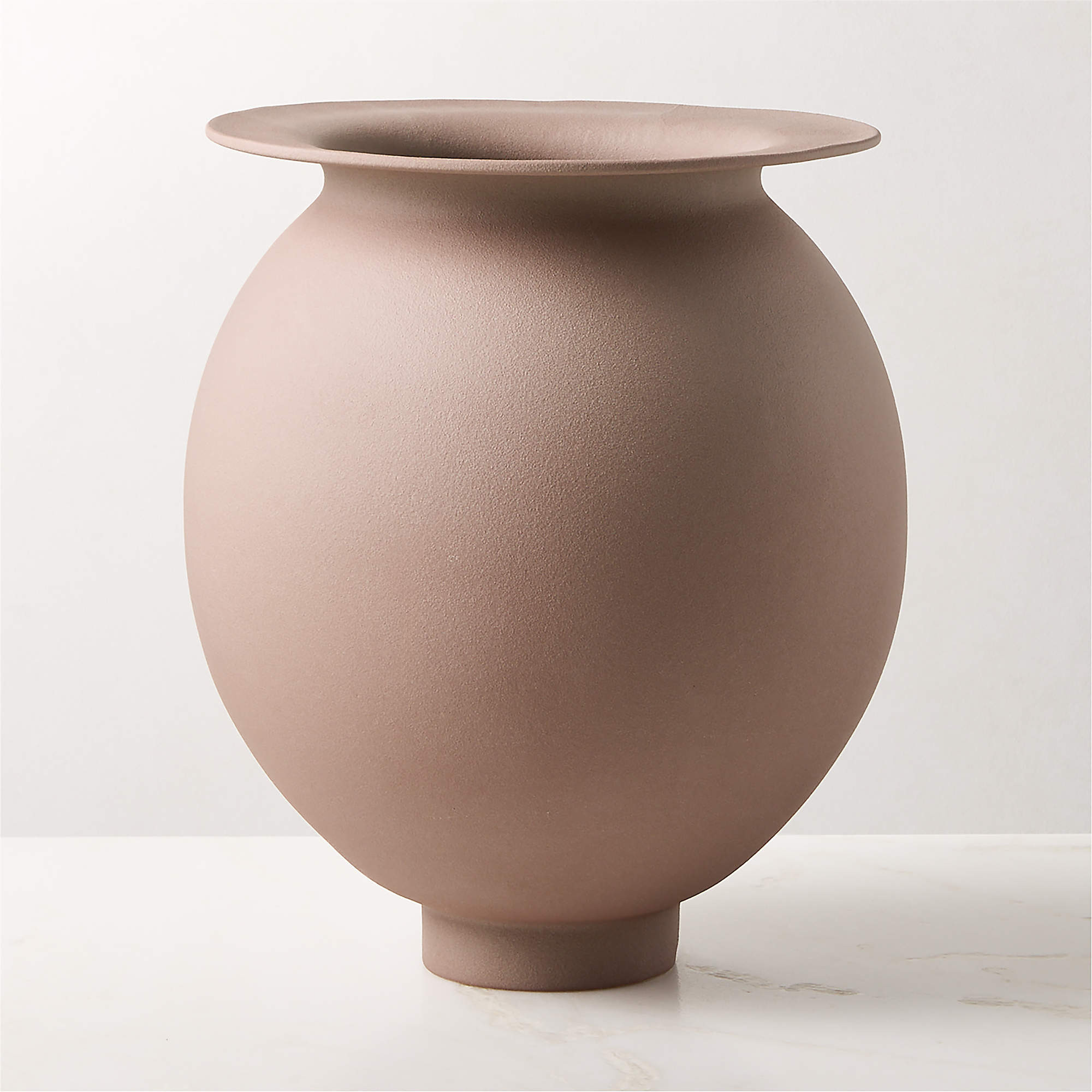 Leplaine Smoked Mauve Ceramic Vase | CB2 | CB2