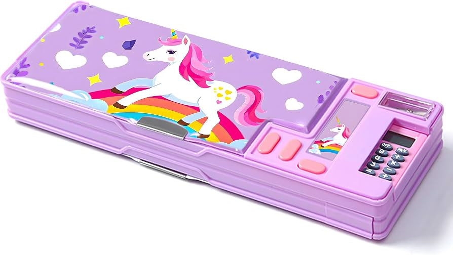 Pop Up Multifunction Pencil Case, Cute Cartoon Pen Box Organizer Stationery with Calculators, Sha... | Amazon (US)