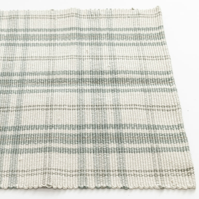 Home Decor Collection 24" x 36" Sage Plaid Outdoor Layering Rug - Walmart.com | Walmart (US)