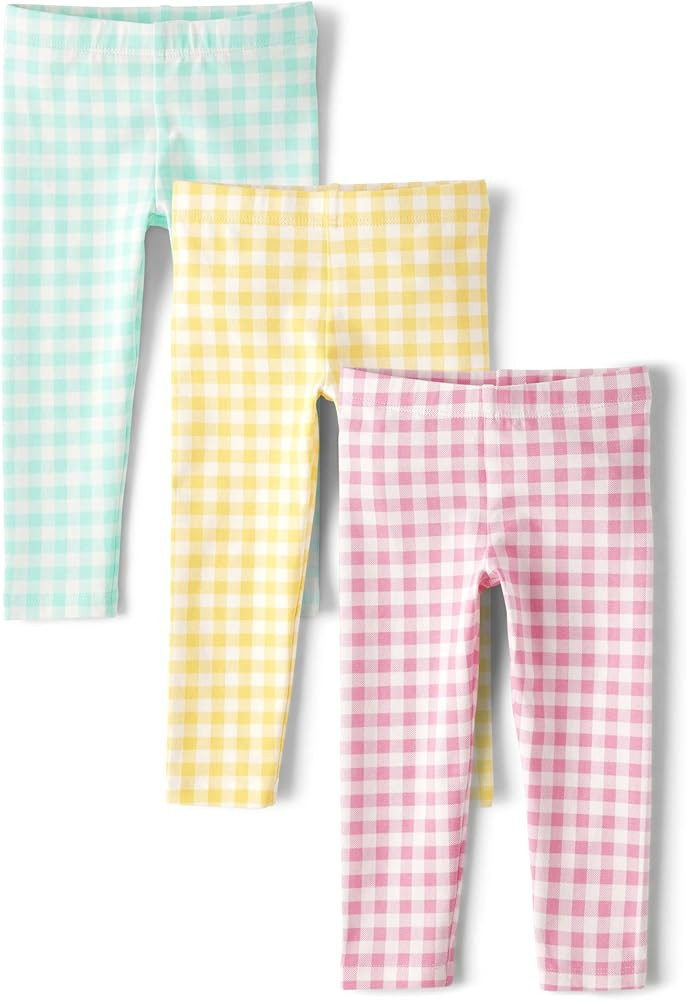 The Children's Place Baby Girls' and Toddler Leggings 3-Pack | Amazon (US)