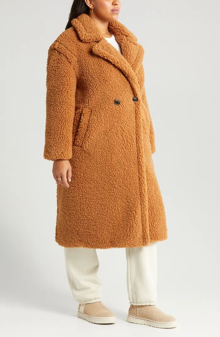 Gertrude Double Breasted Teddy Coat | Nordstrom