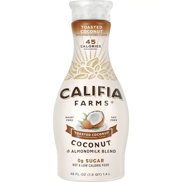 Califia Farms Toasted Coconut Almond Milk 48 Fluid Ounces | Walmart (US)