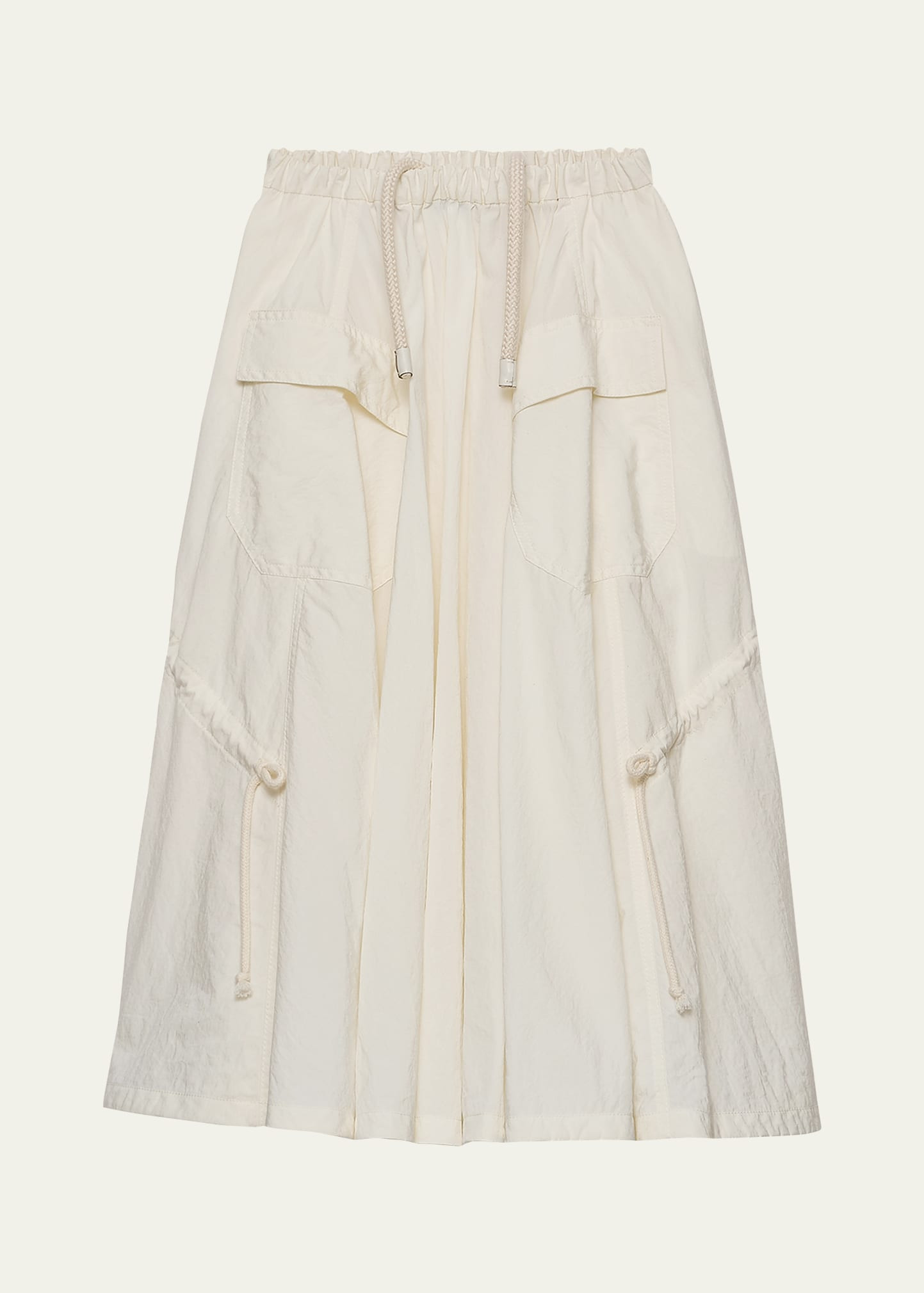 Prada Full Cargo Drawstring Midi Skirt | Bergdorf Goodman