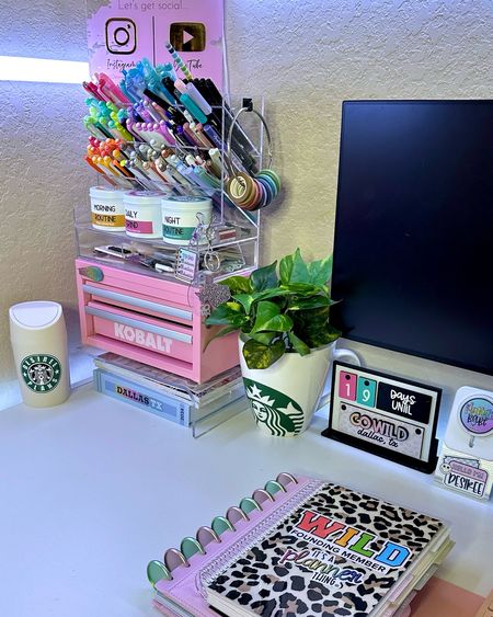 Favorite part of my Desk 

Desk set up | desk decor | office space | planner desk | pink vibes | pink toolbox | desk accessories 

#LTKfindsunder50 #LTKhome #LTKfindsunder100