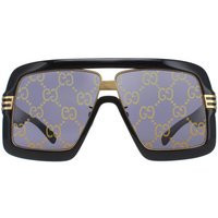 Gucci Sunglasses GG0900S 001 Black Grey with Gold Gucci Pattern | Discounted Sunglasses