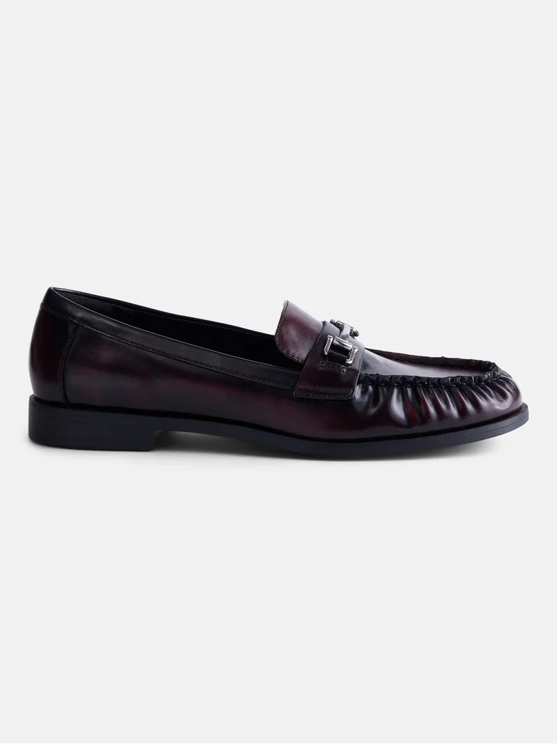 No Boundaries Women's Faux Leather Loafers | Walmart (US)