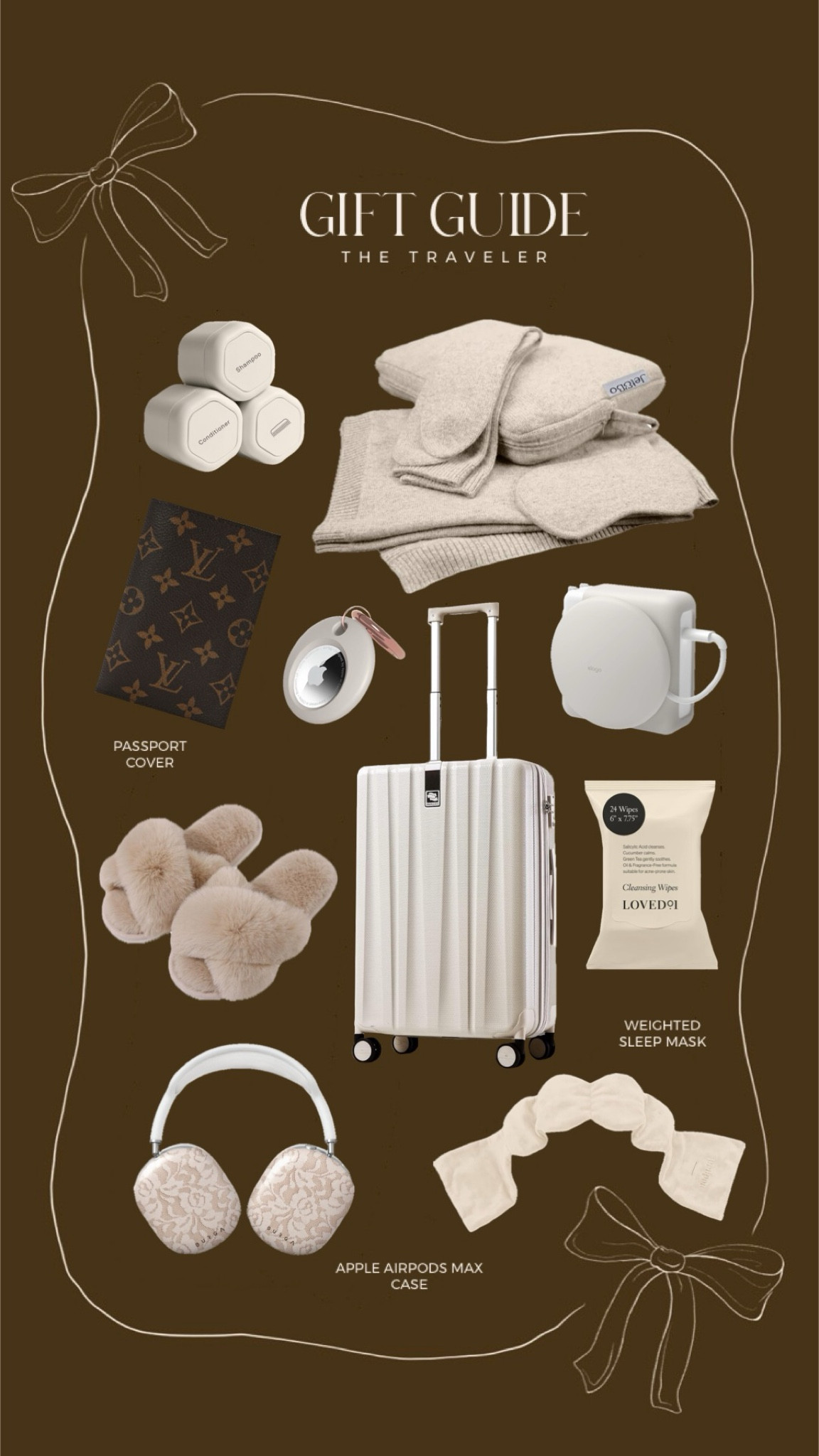 Gift guide 🤎

𝐻𝒾𝒾𝒾, 𝓁𝑜𝓋𝑒𝓁𝓎! 𝐹𝑜𝓁𝓁𝑜𝓌 𝓂𝓎 𝓈𝒽𝑜𝓅, 𝒶𝓃𝒹 𝑔𝑒𝓉 𝓂𝓎 𝑒𝓍𝒸𝓁𝓊𝓈𝒾𝓋𝑒 𝒶𝓅𝓅-𝑜𝓃𝓁𝓎 𝒸𝑜𝓃𝓉𝑒𝓃𝓉! 𝒮𝑜 𝑔𝓁𝒶𝒹 𝓎𝑜𝓊'𝓇𝑒 𝒽𝑒𝓇𝑒. 

chic, aesthetic, trending, stylish, minimalist style, affordable, home, decor, interior design, beauty, ootd, dupe, look for less, y2k, Amazon, Amazon fashion, Amazon finds, Amazon home, Amazon style, fall fashion, fall home decor, fall style, fall home, thanksgiving, holiday, fall outfit, seasonal, decor, decorations, Christmas, Christmas decorations, winter fashion, winter style, New Year’s Eve, family photos, winter outfit, winter home #travel #giftguide #christmas #gift #louisvuitton weighted sleep mask slippers tote passport cover cashmere socks wireless charger carry on luggage beauty containers AirTag cleansing wipes quilted toiletry bag steamer pill organizer silicone makeup brush holder umbrella 

#liketkit #LTKHoliday #LTKGiftGuide #LTKTravel
@shop.ltk
https://liketk.it/4Xxq8

#LTKGiftGuide #LTKStyleTip #LTKTravel