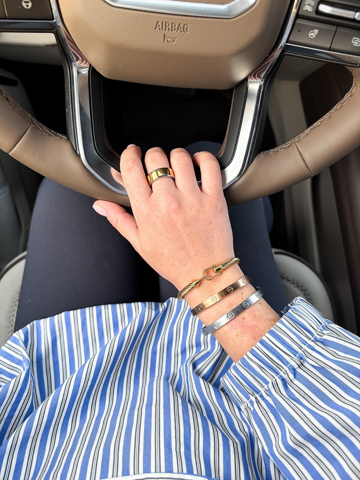 My current bracelet stack, all from Amazon! 

 #LTKSeasonal