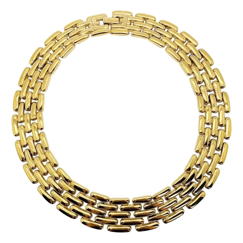 Vintage Givenchy chunky watch link necklace 1980s | 1stDibs