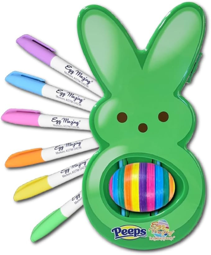 The Eggmazing Egg Decorator - Peeps Bunny - Arts and Craft Set Includes 6 Colorful Quick Drying, ... | Amazon (US)