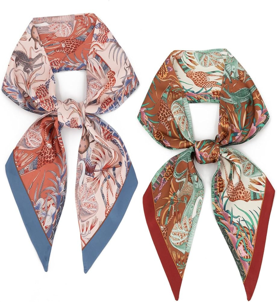 vimate Fashion Satin Hair Scarf - Women's Silk Feeling Neck Belt Scarf Purse Handbag Accessories ... | Amazon (US)
