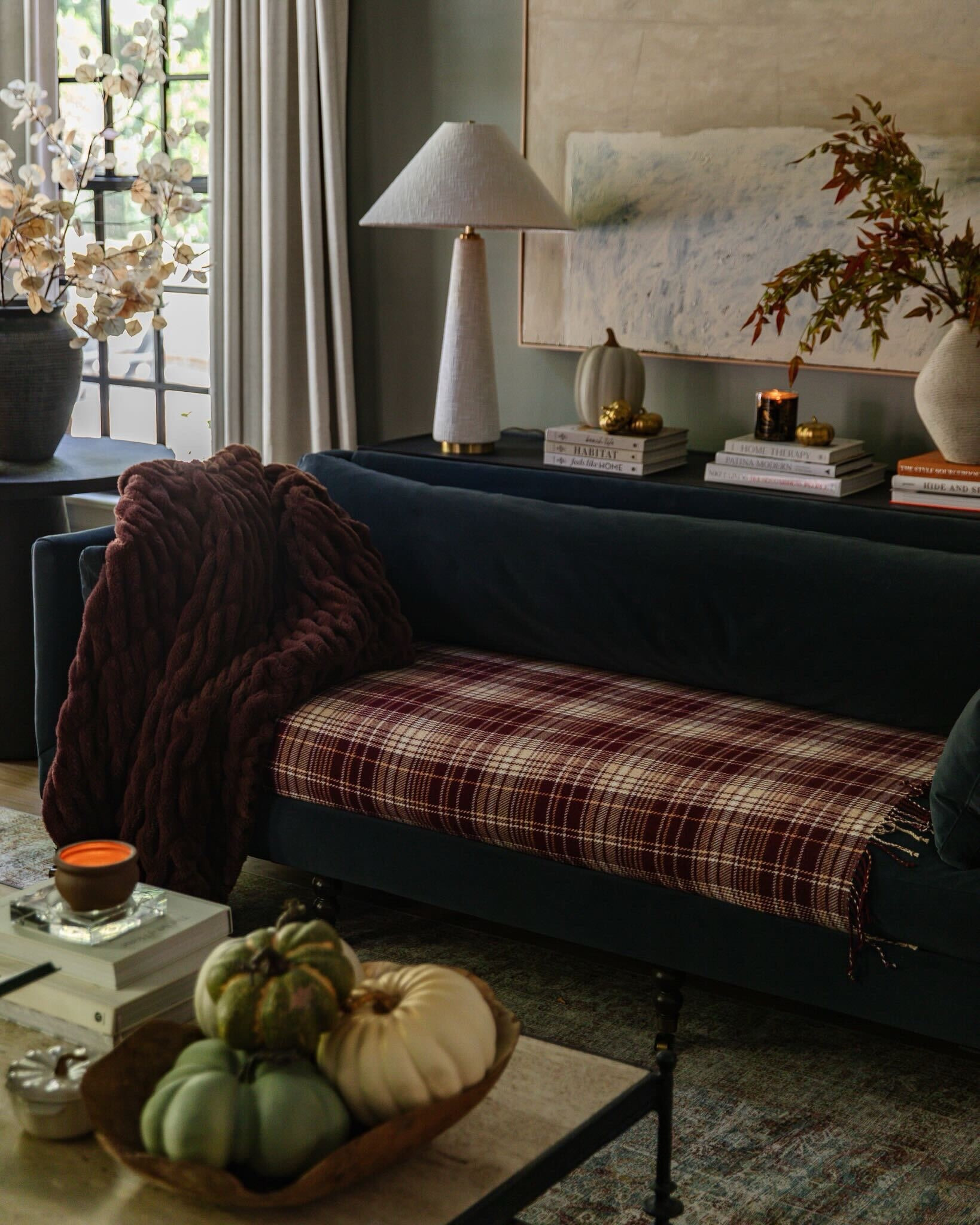 Fall is all about layers - throws, candles, vases of stems, faux pumpkins. Layer them all together and you have the perfect cozy fall vibe. Linked everything 

#LTKStyleTip #LTKSeasonal #LTKHome