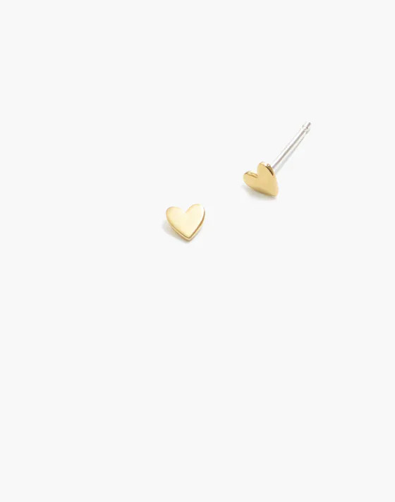 Demi-Fine Heart Stud Earrings | Madewell