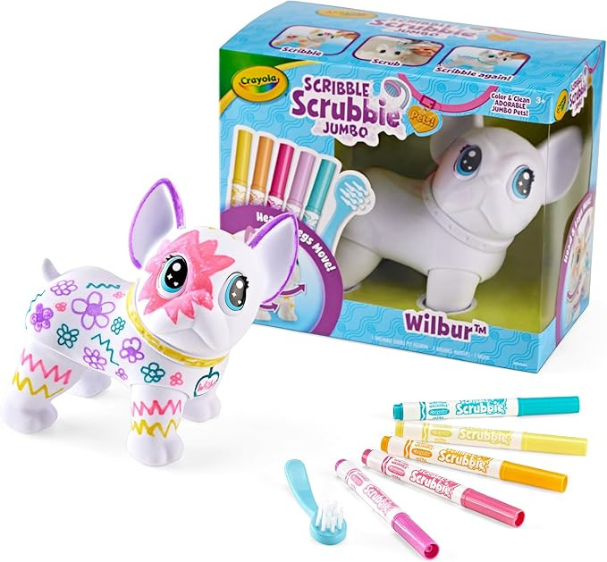Crayola Scribble Scrubbie Jumbo Pet - Wilbur (6in), Customizable Dog Toy for Kids, Arts & Crafts,... | Amazon (US)
