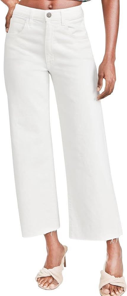 Allimy Womens Jeans High Rise Belted Wide Straight Leg Frayed Hem Jeans for Women Trendy 2025 Den... | Amazon (US)