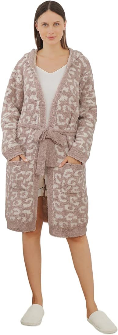 bearberry Hooded Robe Cozy Chic In The Wild Robe Lightweight Soft Plush Bathrobe with Pockets for... | Amazon (US)