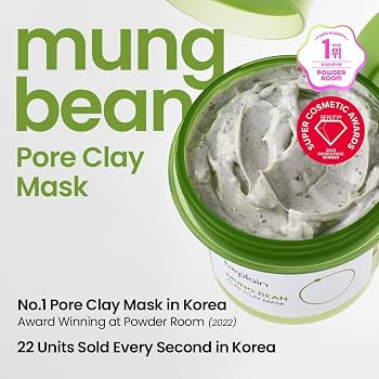 beplain Mung Bean Pore Clay mask (4.05 fl oz /120ml) | Fragrance-Free | Wash Off Mask for Blackhe... | Amazon (US)